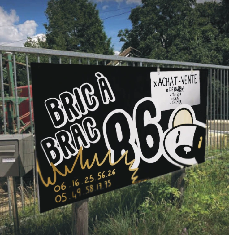 Pancarte Bric à Brac 86