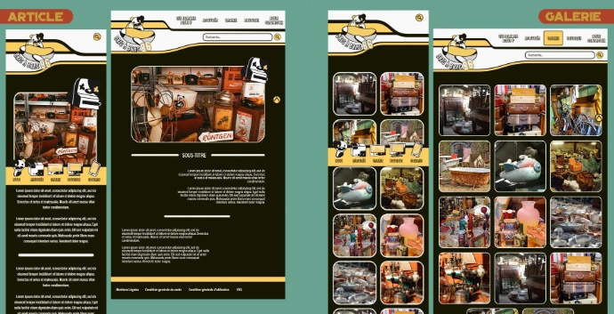 mockup site internet article et galerie