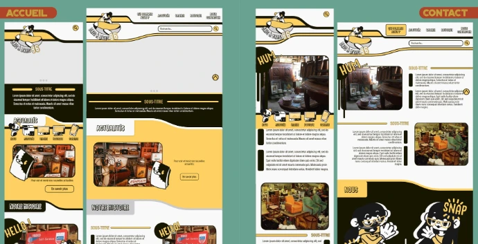 mockup site internet accueil et contact